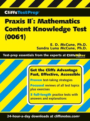 cover image of CliffsTestPrep Praxis II